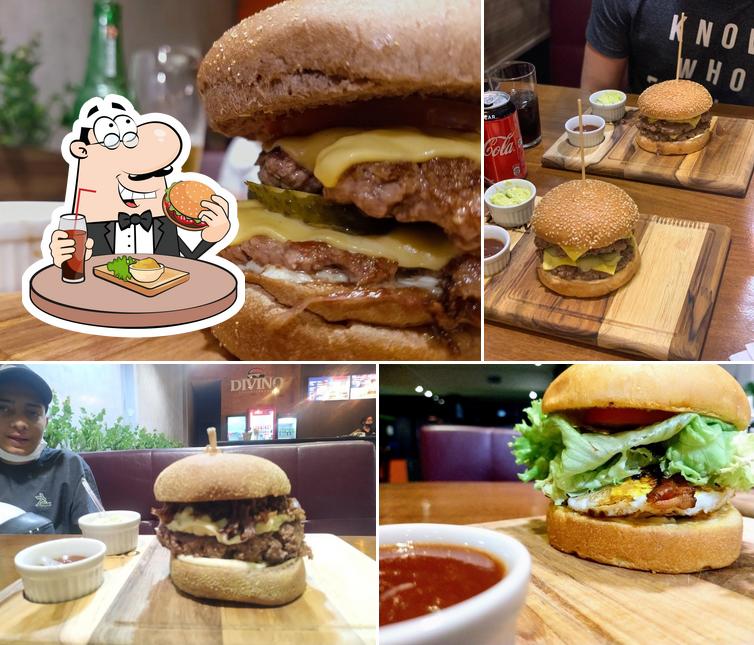 Peça um hambúrguer no Divino Gourmet Burger