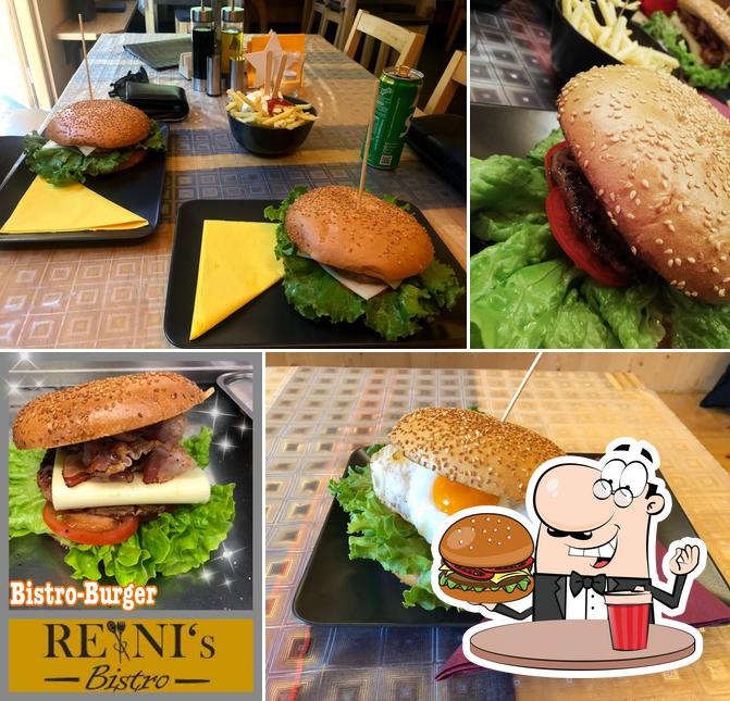 Закажите гамбургеры в "Reini's Bistro"