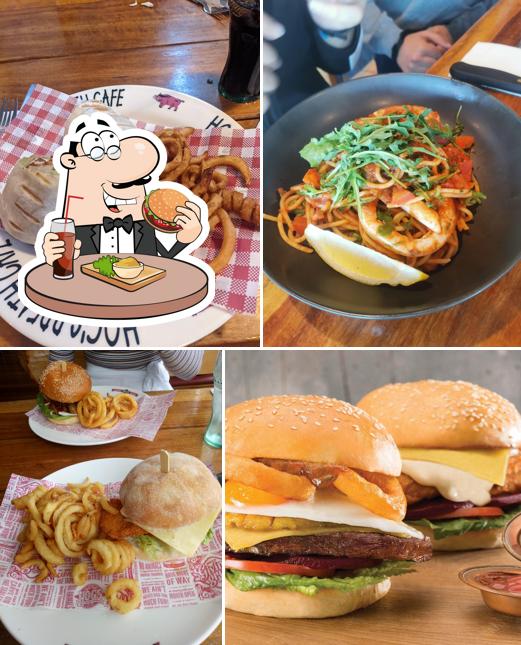 Get a burger at Hog's Breath Cafe Coffs Harbour