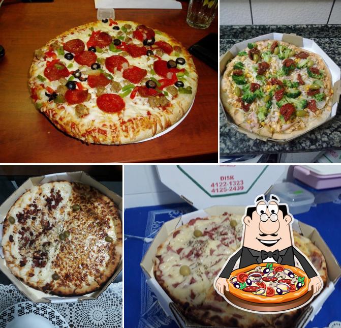 Escolha diferentes tipos de pizza