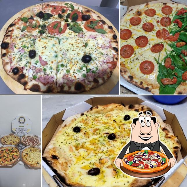 Experimente pizza no Jota R Pizzaria & Restaurante