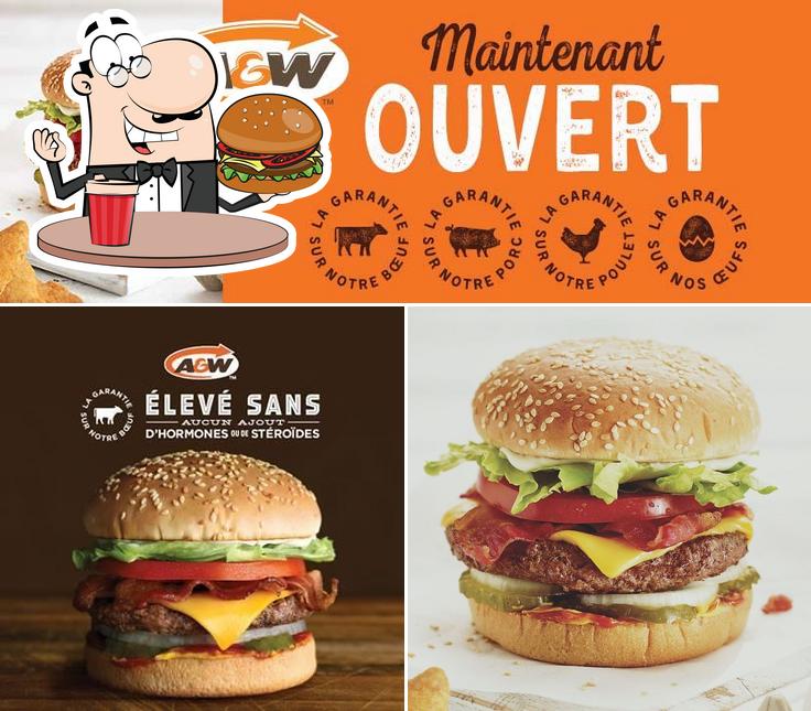 Essayez un hamburger à A&W St-Basile