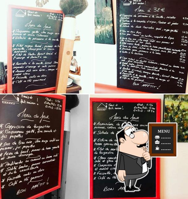 Chez Jean bon offre un tableau affichant le menu