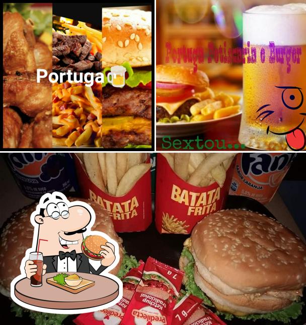 Peça um hambúrguer no Portuga Petiscaria & Burger