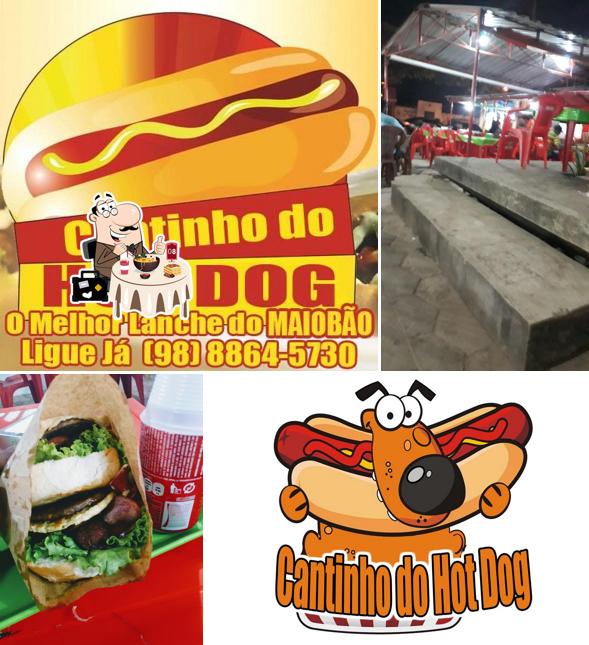 Platos en Cantinho do hot dog