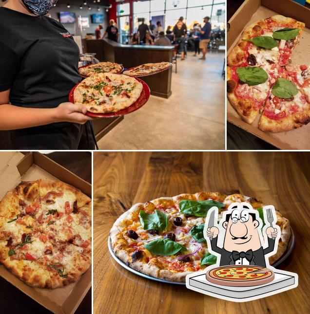 Order pizza at Smokin' Oak Wood-Fired Pizza and Taproom