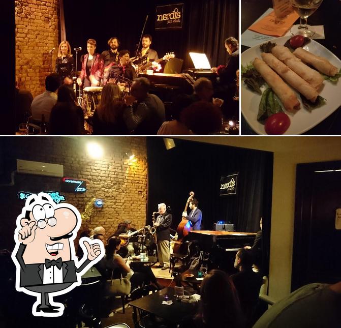 This is the photo showing interior and food at Nardis Jazz Club