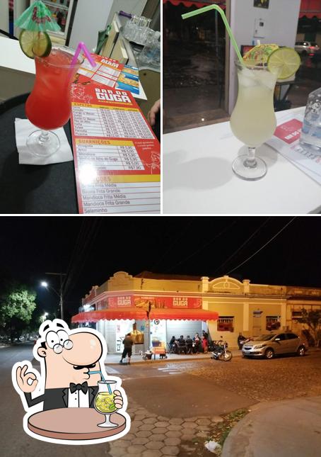 Esta é a ilustração mostrando bebida e exterior a Bar do Guga