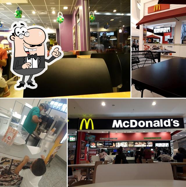 O interior do McDonald's - Quiosque Sorocaba Shopping