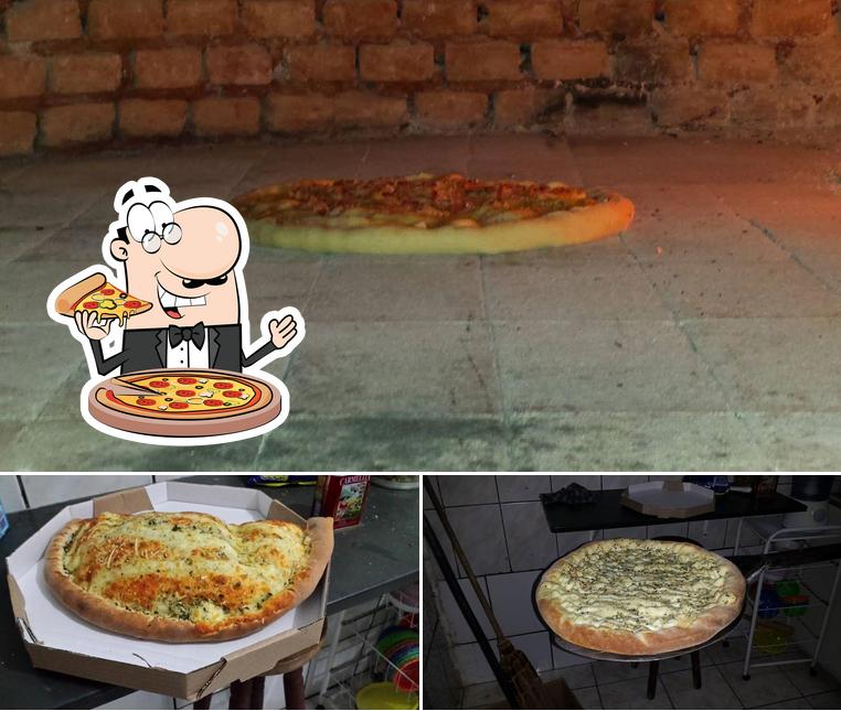 Escolha pizza no Hugo Disk Pizza