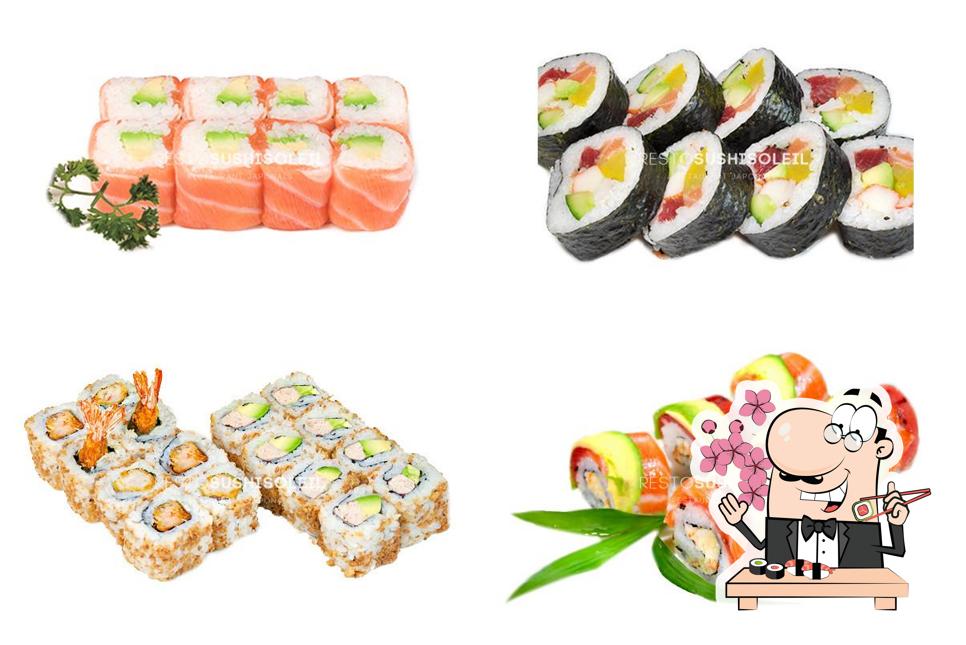 Les sushi sont disponibles à Sushi Soleil