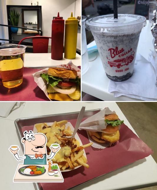 Entre los distintos productos que hay en Blue Collar Burger Bushwick también tienes comida y bebida