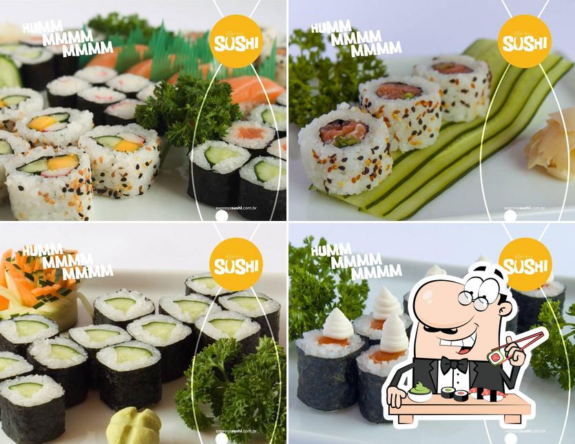 Peça diferentes opções de sushi