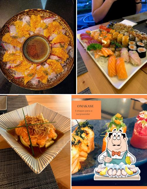 Os clientes do Restaurante Japonês - MASAAKI SUSHI HOUSE podem pedir diversos refeições de frutos do mar