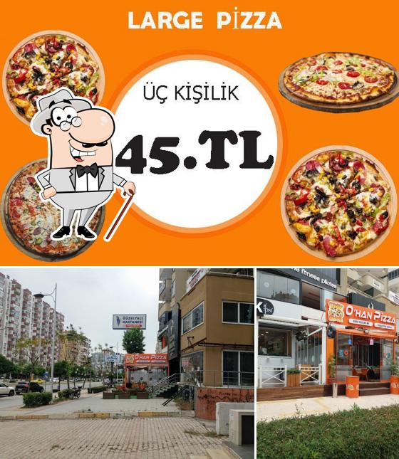Фотография, на которой видны внешнее оформление и пицца в Ohan Pizza Adana Şehir Hastanesi