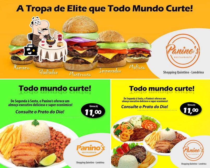 Esta é a foto apresentando comida e interior a Panino’s Hamburgueria