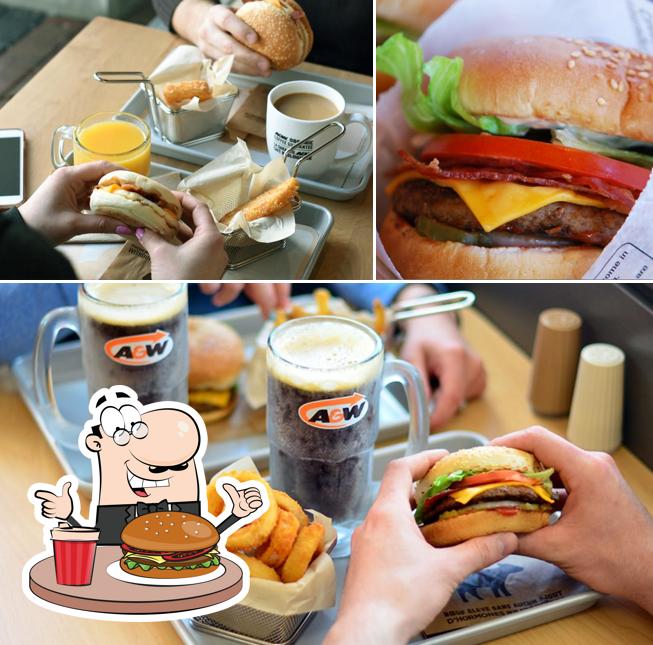 Try out a burger at A&W Canada