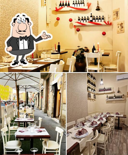 Gli interni di Osteria Pepe Nero