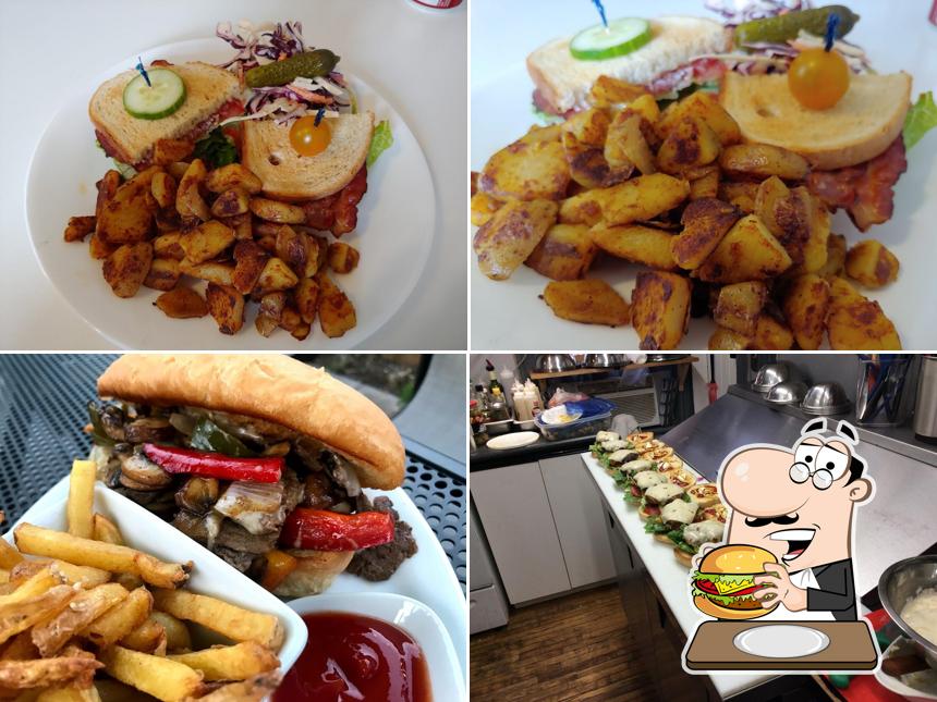 Try out a burger at Tinas Homemade Cooking