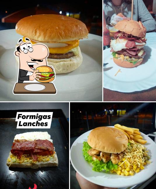 Consiga um hambúrguer no Formigas Lanches