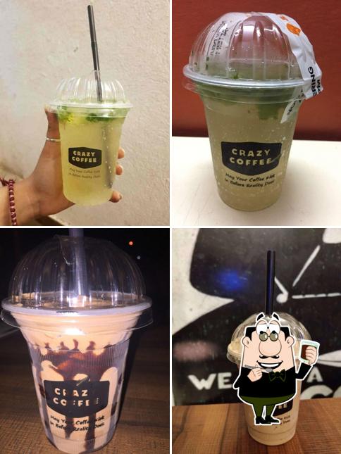 Check out different beverages served at Crazy Coffee