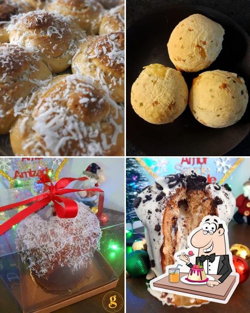 Gergelim Pães Artesanais provê uma variedade de pratos doces