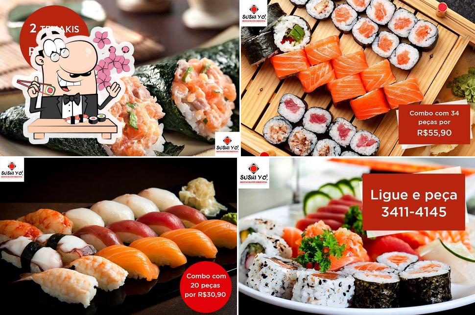 Prove diversas opções de sushi