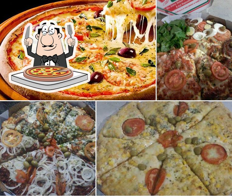 Escolha pizza no Pititas pizzas e Lanches