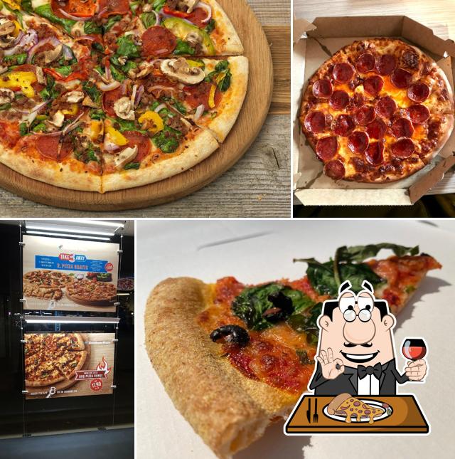 Pick various types of pizza