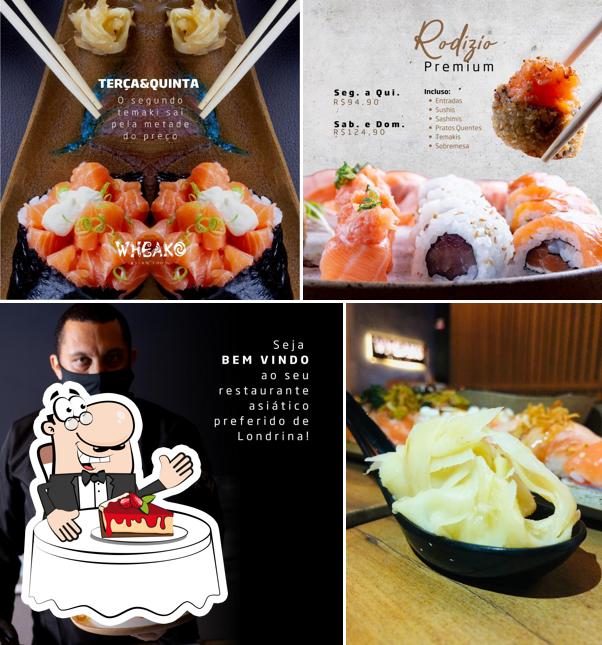 Wheako Asian Food Londrina oferece uma escolha de sobremesas