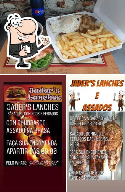 Look at the picture of Jader's lanches e assados