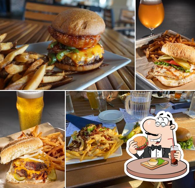 Order a burger at Beach Camp Brewpub