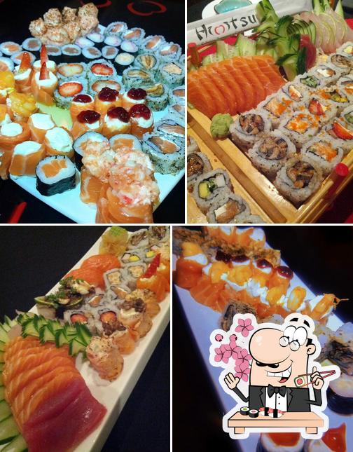 Escolha diferentes opções de sushi