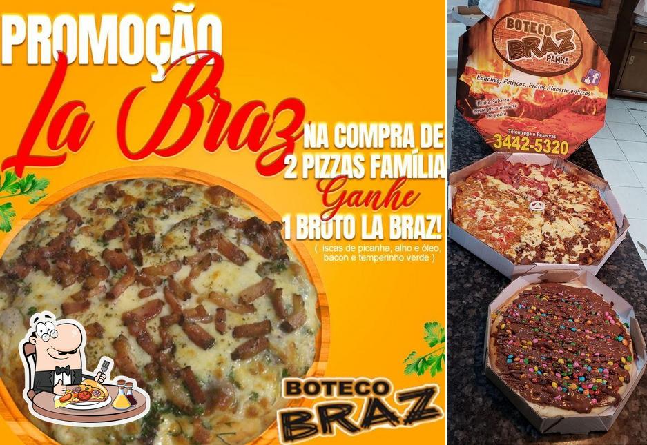 Experimente pizza no Boteco Braz