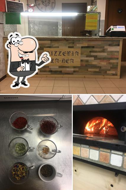 Gli interni di Pizzeria La Dea