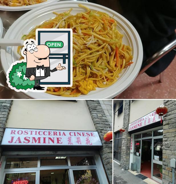 Questa è la foto che mostra la esterno e cibo di Rosticceria Cinese Jasmine