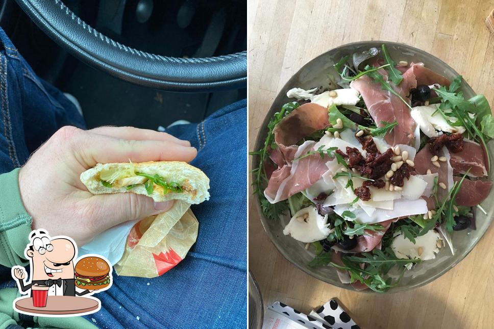 Prenez un hamburger à Sandwicherie - Boulangerie de l'Air Pur