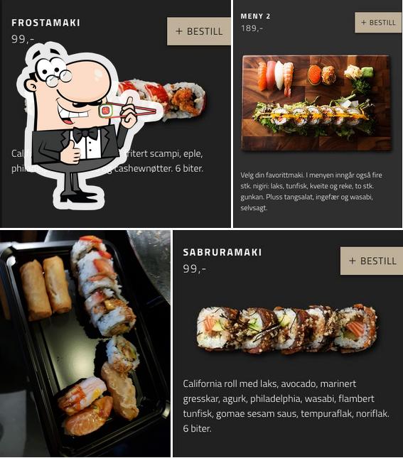 Sabrura sirve rollitos de sushi