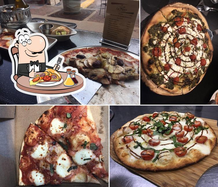 Get pizza at La Piazza Cucina Italiana