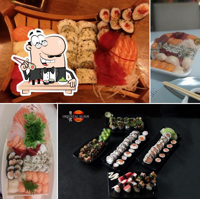 Escolha diferentes opções de sushi