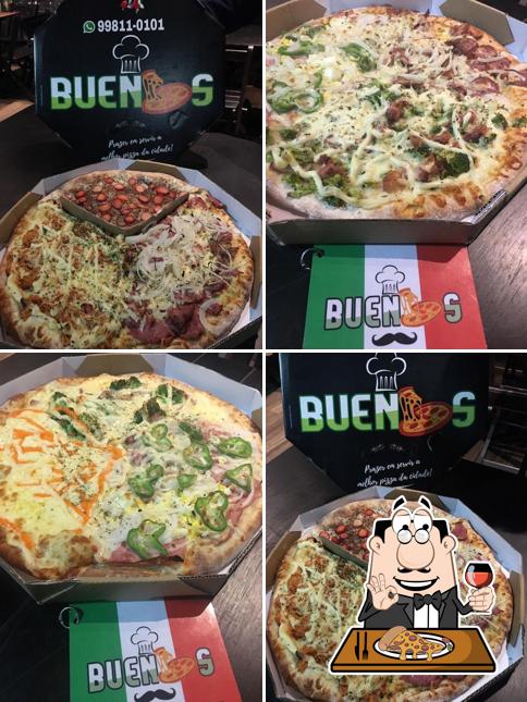 Escolha diferentes variedades de pizza