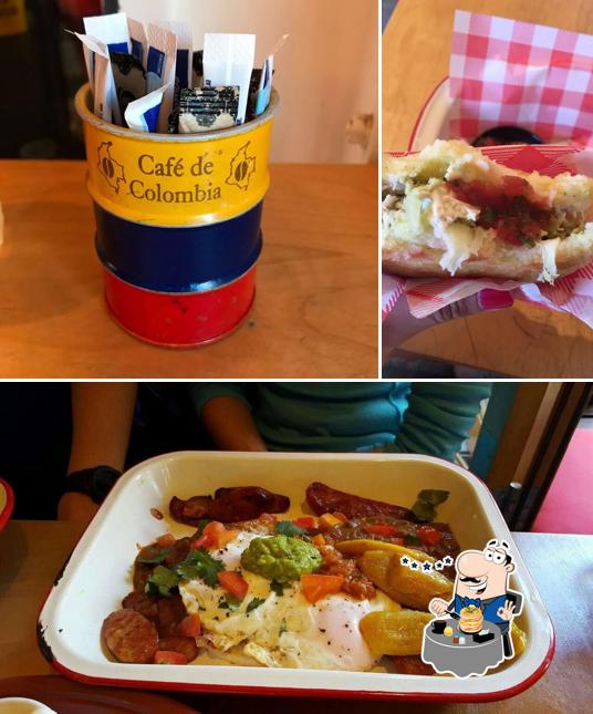 The picture of food and beer at Cafe Con Leche