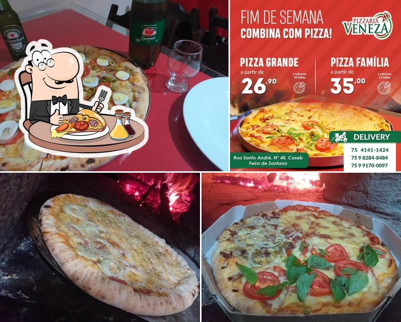 Escolha diferentes tipos de pizza