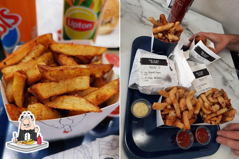 A Les Burgers de Papa vous pouvez prendre des frites, des pommes frites