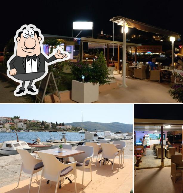 Gli interni di Nevia fast food - beach bar