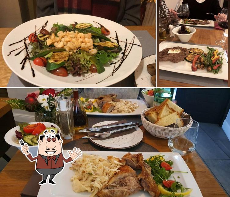 La foto di cibo e tavolo da pranzo da O'brok restoran