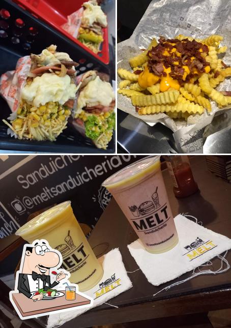 Esta é a imagem apresentando comida e bebida no Melt Burguers