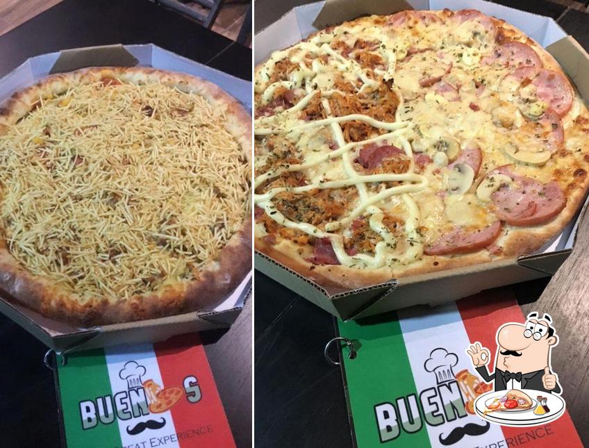 No Bueno's Pizzaria, você pode pedir pizza