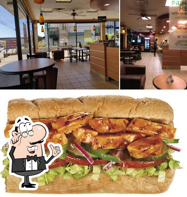 This is the image showing interior and meat at Subway