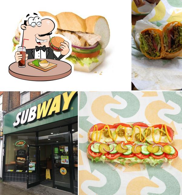 Try out a burger at Subway